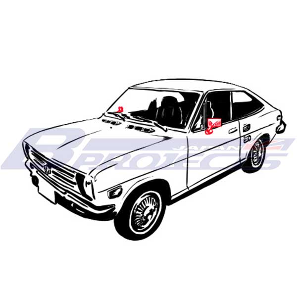 旧車。当時物。NISSAN。サニー。B12型。ドアミラー。左右。未