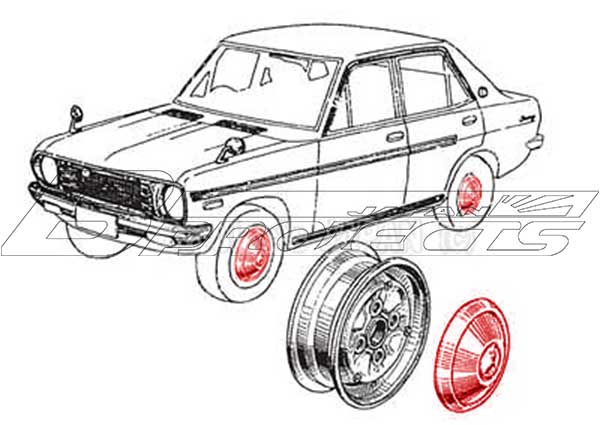 ホイール キャップ (純正/B110 サニトラ/12インチ/4枚)