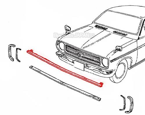 ラジエーター グリル モール UPPER (純正/B110,サニトラ)